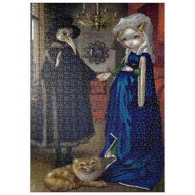 Darstellung des Puzzle-Motivs Alice in a Van Eyck Portrait - Jasmine Becket-Griffith – Puzzleteile: 500