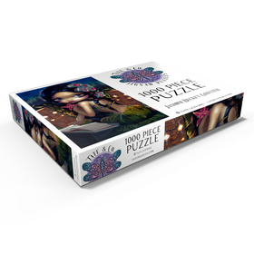 Darstellung des Puzzle Motivs Amara and the book - Jasmine Becket-Griffith - Puzzleteile: 1000