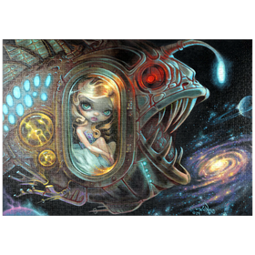 Darstellung des Puzzle Motivs Anglerfish Starship - Jasmine Becket-Griffith - Puzzleteile: 1000