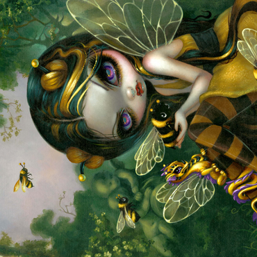 Darstellung des Puzzle Motivs Bumblebee Dragonling - Jasmine Becket-Griffith 1000 Puzzle 3D Modell