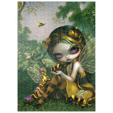 Darstellung des Puzzle Motivs puzzleplate Bumblebee Dragonling - Jasmine Becket-Griffith 500 Puzzle