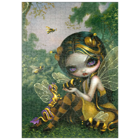 Darstellung des Puzzle Motivs Bumblebee Dragonling - Jasmine Becket-Griffith - Puzzleteile: 500