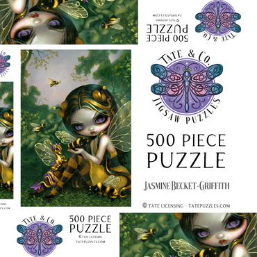 Darstellung des Puzzle Motivs Bumblebee Dragonling - Jasmine Becket-Griffith 500 Puzzle Schachtel 3D Modell