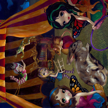 Darstellung des Puzzle Motivs Fairy Circus - Jasmine Becket-Griffith 1000 Puzzle 3D Modell