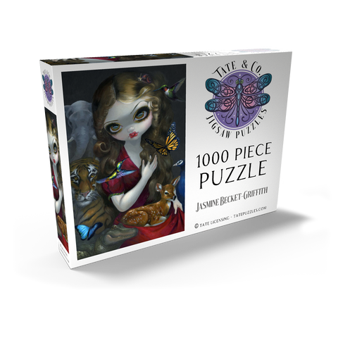 Darstellung des Puzzle Motivs Fauna Girl With Animals- Jasmine Becket-Griffith Fauna Girl With Animals- Jasmine Becket-Griffith 1000 Puzzle Schachtel Ansicht2
