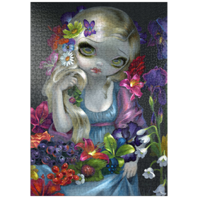 Darstellung des Puzzle Motivs Flora Girl with Flowers - Jasmine Becket-Griffith - Puzzleteile: 1000
