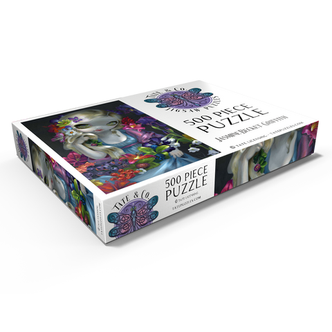Darstellung des Puzzle Motivs Flora Girl with Flowers - Jasmine Becket-Griffith Flora Girl with Flowers - Jasmine Becket-Griffith 500 Puzzle Schachtel Ansicht1