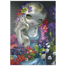 Darstellung des Puzzle Motivs Flora Girl with Flowers - Jasmine Becket-Griffith - Puzzleteile: 500