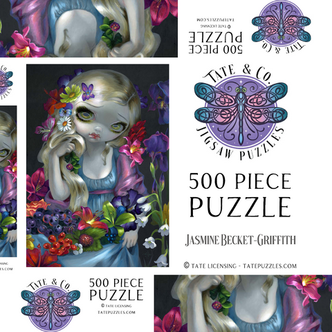Darstellung des Puzzle Motivs Flora Girl with Flowers - Jasmine Becket-Griffith Flora Girl with Flowers - Jasmine Becket-Griffith 500 Puzzle Schachtel 3D Modell