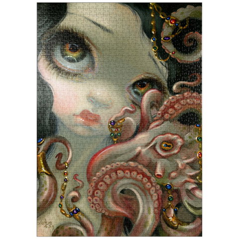 Darstellung des Puzzle Motivs Jeweled Octopus - Jasmine Becket-Griffith puzzleplate Jeweled Octopus - Jasmine Becket-Griffith 1000 Puzzle