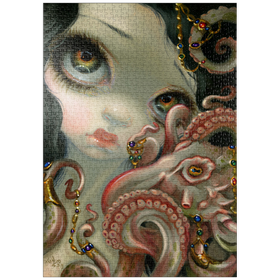 Darstellung des Puzzle Motivs Jeweled Octopus - Jasmine Becket-Griffith - Puzzleteile: 1000