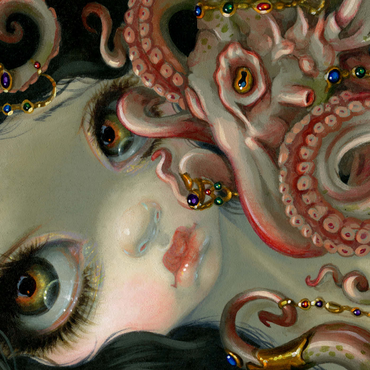 Darstellung des Puzzle Motivs Jeweled Octopus - Jasmine Becket-Griffith 1000 Puzzle 3D Modell