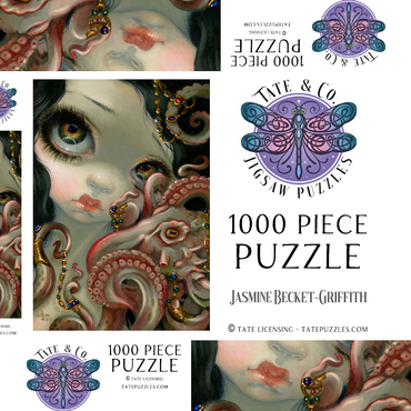 Darstellung des Puzzle Motivs Jeweled Octopus - Jasmine Becket-Griffith 1000 Puzzle Schachtel 3D Modell