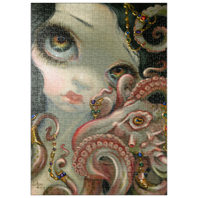 Darstellung des Puzzle Motivs Jeweled Octopus - Jasmine Becket-Griffith - Puzzleteile: 500