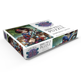 Alternative Darstellung des Puzzle-Motivs Kirin and Bakeneko Cats - Jasmine Becket-Griffith – Puzzleteile: 1000