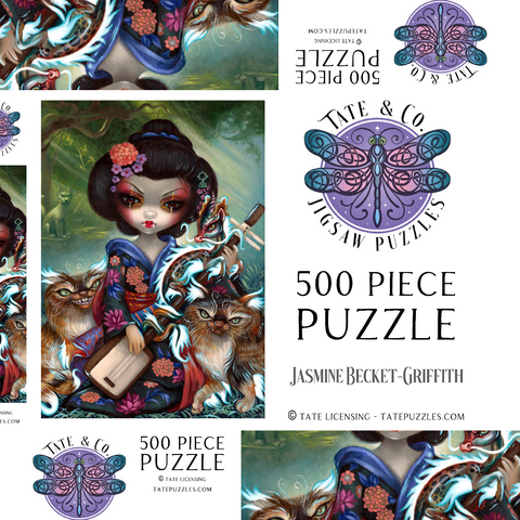 Darstellung des Puzzle Motivs Kirin and Bakeneko Cats - Jasmine Becket-Griffith Kirin and Bakeneko Cats - Jasmine Becket-Griffith 500 Puzzle Schachtel 3D Modell
