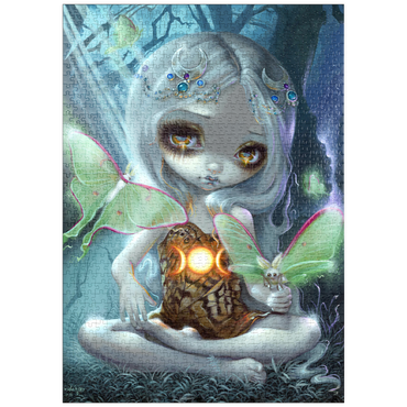 Darstellung des Puzzle Motivs puzzleplate Luna Moth - Jasmine Becket-Griffith 1000 Puzzle