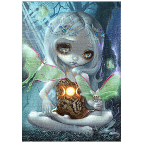 Darstellung des Puzzle Motivs Luna Moth - Jasmine Becket-Griffith - Puzzleteile: 1000