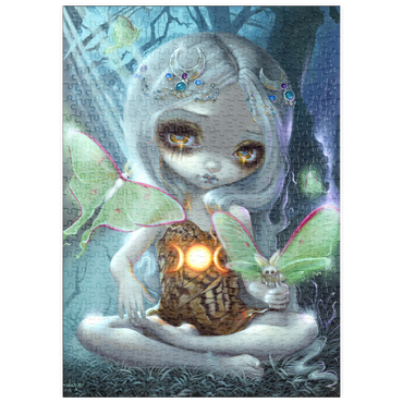 Darstellung des Puzzle Motivs puzzleplate Luna Moth - Jasmine Becket-Griffith 500 Puzzle