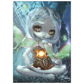Darstellung des Puzzle Motivs Luna Moth - Jasmine Becket-Griffith - Puzzleteile: 500