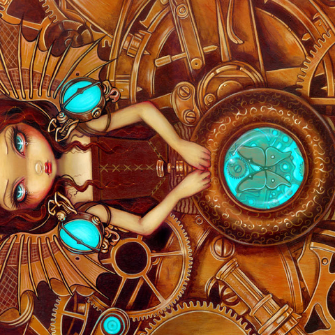 Darstellung des Puzzle Motivs Mechanical Steampunk Angel I - Jasmine Becket-Griffith Mechanical Steampunk Angel I - Jasmine Becket-Griffith 500 Puzzle 3D Modell