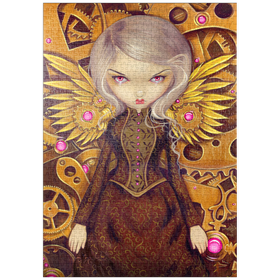 Darstellung des Puzzle Motivs Mechanical Steampunk Angel II - Jasmine Becket-Griffith - Puzzleteile: 1000
