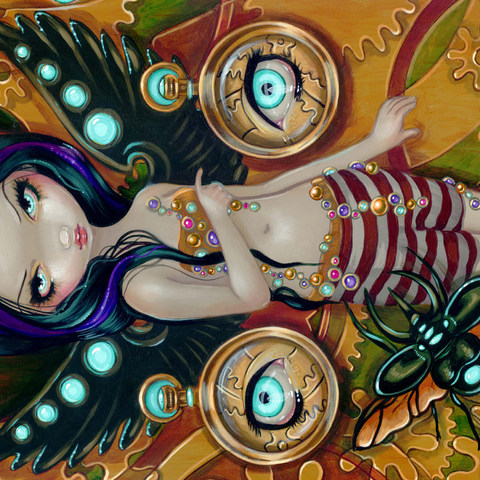 Darstellung des Puzzle Motivs Mechanical Steampunk Angel III - Jasmine Becket-Griffith Mechanical Steampunk Angel III - Jasmine Becket-Griffith 1000 Puzzle 3D Modell