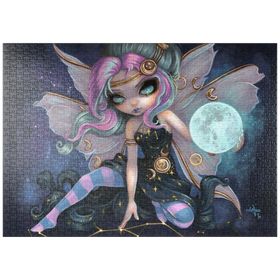 Darstellung des Puzzle Motivs Onyx Moonshadow Fairy - Jasmine Becket-Griffith - Puzzleteile: 1000