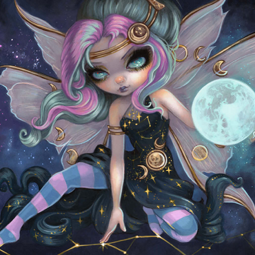 Darstellung des Puzzle Motivs Onyx Moonshadow Fairy - Jasmine Becket-Griffith 500 Puzzle 3D Modell