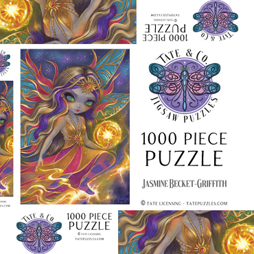 Darstellung des Puzzle Motivs Solara Sunflare Fairy - Jasmine Becket-Griffith 1000 Puzzle Schachtel 3D Modell