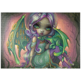 Darstellung des Puzzle-Motivs Sprout Dragonling Fairy - Jasmine Becket-Griffith – Puzzleteile: 1000