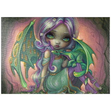 Darstellung des Puzzle Motivs puzzleplate Sprout Dragonling Fairy - Jasmine Becket-Griffith 1000 Puzzle