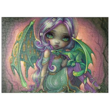 Darstellung des Puzzle Motivs puzzleplate Sprout Dragonling Fairy - Jasmine Becket-Griffith 500 Puzzle