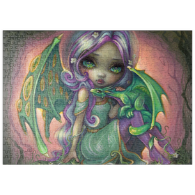 Darstellung des Puzzle Motivs Sprout Dragonling Fairy - Jasmine Becket-Griffith - Puzzleteile: 500