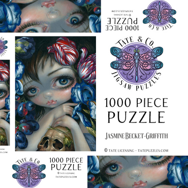 Darstellung des Puzzle Motivs Stilleven 7 - Jasmine Becket-Griffith 1000 Puzzle Schachtel 3D Modell