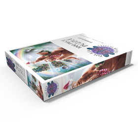 Alternative Darstellung des Puzzle-Motivs Sloth Cat and Llama Christmas Companions - Random Galaxy – Puzzleteile: 1000