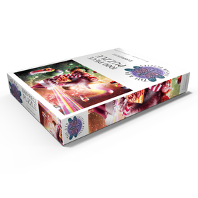 Alternative Darstellung des Puzzle-Motivs Pizza Laser Cat Celebrating Christmas - Random Galaxy – Puzzleteile: 1000