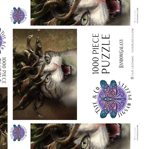 Darstellung des Puzzle Motivs Meowdusa Vintage Medusa Cat - Random Galaxy Meowdusa Vintage Medusa Cat - Random Galaxy 1000 Puzzle Schachtel 3D Modell