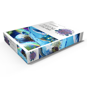 Alternative Darstellung des Puzzle-Motivs Galactic Dolphin Swimming Among the Stars - Random Galaxy – Puzzleteile: 1000