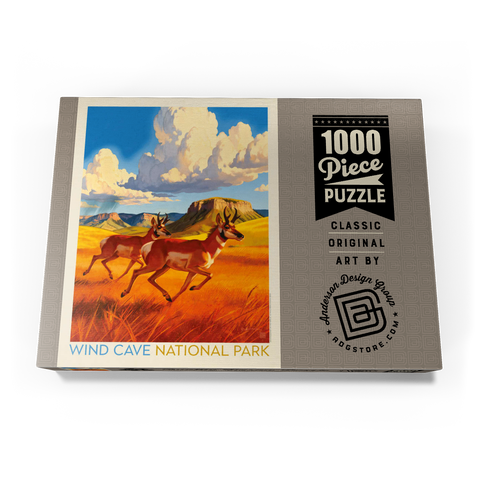 Darstellung des Puzzle Motivs Wind Cave National Park: Antelope At Play Wind Cave National Park: Antelope At Play 1000 Puzzle Schachtel Ansicht3