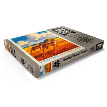 Darstellung des Puzzle Motivs Wind Cave National Park: Antelope At Play 100 Puzzle Schachtel Ansicht1