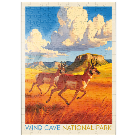 Darstellung des Puzzle Motivs Wind Cave National Park: Antelope At Play puzzleplate Wind Cave National Park: Antelope At Play 200 Puzzle