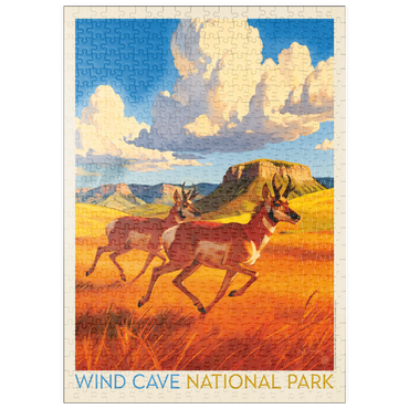 Darstellung des Puzzle Motivs puzzleplate Wind Cave National Park: Antelope At Play 500 Puzzle