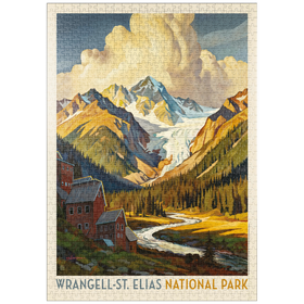 Darstellung des Puzzle-Motivs Wrangell-St. Elias National Park: Shady Valley – Puzzleteile: 1000
