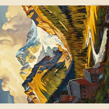 Darstellung des Puzzle Motivs Wrangell-St. Elias National Park: Shady Valley 1000 Puzzle 3D Modell