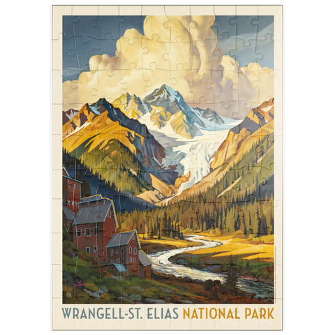 Darstellung des Puzzle Motivs Wrangell-St. Elias National Park: Shady Valley puzzleplate Wrangell-St. Elias National Park: Shady Valley 100 Puzzle