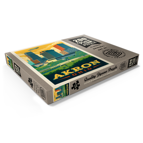 Darstellung des Puzzle Motivs Akron, Ohio Skyline - Puzzleteile: 200