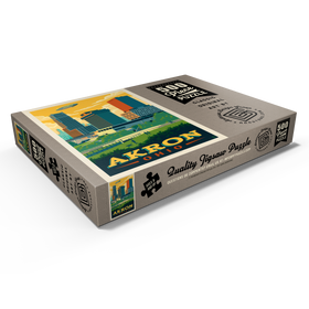 Darstellung des Puzzle Motivs Akron, Ohio Skyline - Puzzleteile: 500