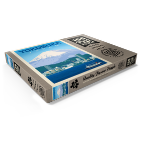 Darstellung des Puzzle Motivs Japan: Yokosuka Waterfront with Mount Fuji and Cityscape - Puzzleteile: 100