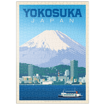 Darstellung des Puzzle Motivs puzzleplate Japan: Yokosuka Waterfront with Mount Fuji and Cityscape 500 Puzzle